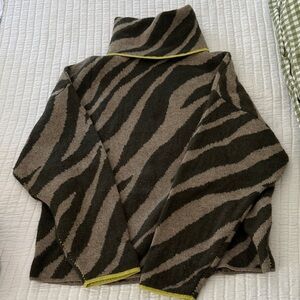 rag & bone Zebra Print Cowl Neck Sweater